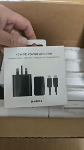 (SG LOWEST) Samsung 45W Super Fast Charging 2.0 T4511 T4510 GaN Charger 5A Cable 1.8m Adapter Galaxy S25 S24 S23 Note 20 10