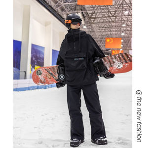 Functional Ski Charging Pants Mens Winter minus 40 Degrees Anti-Cold Pants Outdoor Professional Hiking Anorak Suit