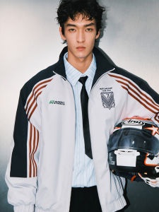 Motorcycle Style Thickening Mixed Color Down Jacket