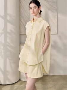 Roey s house | Bộ Đồ Mùa Hè Cotton Sáng Màu Vàng Nhạt