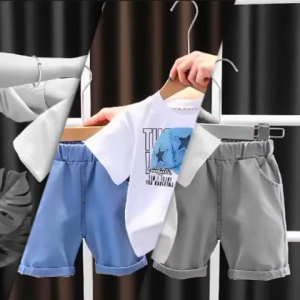 Setelan Baju Anak Laki-laki Denim Topi Star Usia 1-5 Tahun Setelan Terbaru Dan Termurah