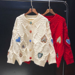 ❄️เสื้อกันหนาวแฟชั่น2023คาร์ดิแกนถัก🧶🍃ฤดูใบไม้ร่วง/ฤดูหนาว🌈 หรูหราสวยงานไม่ซํ้าใคร💋