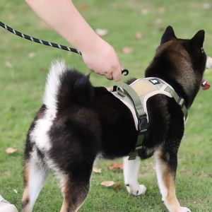 Adjustable Dog Harness Reflective Dog Vest Soft Breathable Pet Harness Handle Harness Vest for Medium and Large Dog Pet Supplies