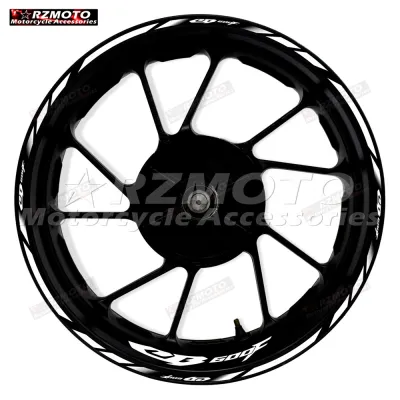 RZMOTO CB500X CB650F CB600F ตกแต่งรถจักรยานยนต์ด้วยสติกเกอร์สะท้อนแสงล้ออะลูมิเนียม แผ่นปิดล็อคสีสันสดใส