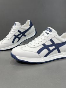 Leather AG Shoes Korean Style Casual Shoes Mens Board Shoes Spring Summer New Sports Running All-Match Thickened Rubber Sole