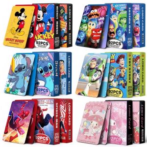 60pcs/Box Anime Toy Story Spiderman Stitch Mickey Mouse LOMO Laser Cards With Stickers Birthday Gifts