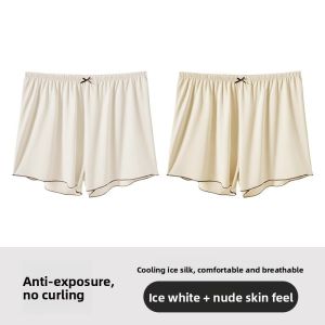 miiow | Womens Safety Pants Summer Thin Ice Silk Loose Shorts Breathable Cool Feeling Home Sleepwear Pants Can Be Worn Outside