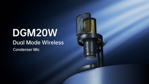 Maono DGM20W Wireless Microphone USB Microphone With Custom RGB Mute Button and Maono Link Software Noise Cancellation Microphone For Gaming Streaming PS4 PS5 PC