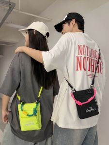 Convenient Casual Crossbody Bag Neck Hanging Passport Bag for Women Shoulder Bag Men Underarm Small Bag Korean Style Nylon