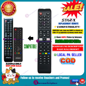 STAR-X LED TV Remote NO CODE NO SET UP [**Mag Basa B4 Umorder**] Replacement Remote for BASIC LED TV STAR-X Remote Specific Model only alluremarketplace2nd