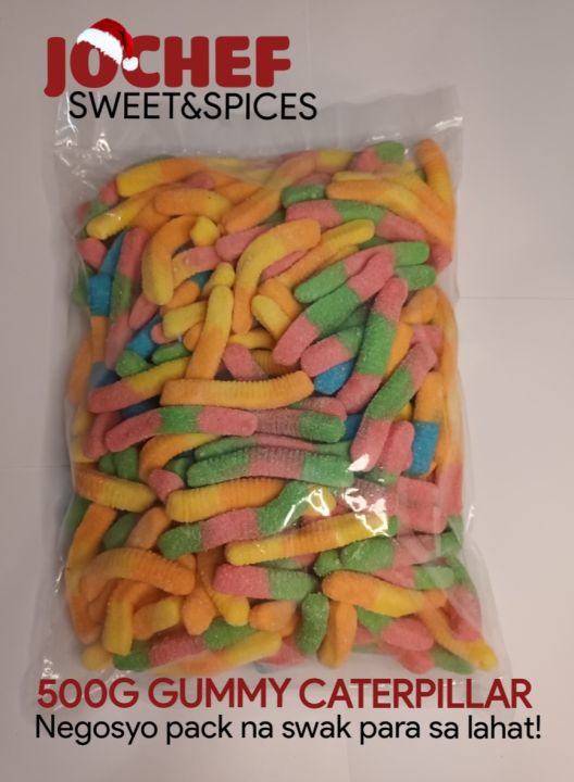 500g Gummy Caterpillar Negosyo pack Gummy sweet candies and kutkutin direct supplier.