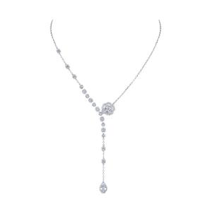 Fashionable Adjustable S925 Silver Necklace with Synthetic Gemstones