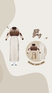 One Set 3in1 Kekinian ( Jacket Crop Wanita + Rok Cargo + Jilbab Paris Premium) - KA125