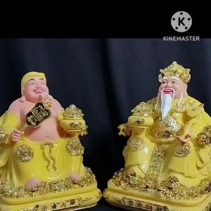 [ CAO 20 CM ] THẦN TÀI THỔ ĐỊA MÀU VÀNG [COMPOSITE + BỘT ĐÁ  ]