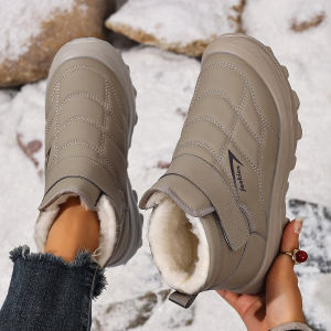 Womens cotton shoes for winter 2025 warm and comfortable casual and versatile waterproof and anti-slip wear-resistant shipping