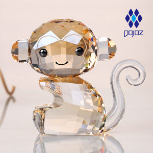 Birthday Gift Crystal Little Monkey Zodiac Decoration Bookcase Decoration High-End Monkey Study Mascot
