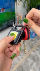 Senter Mini Gantungan Kunci Tahan Air Opener Botol Magnet Camping Kotak Viral Keychain Light LED COB Lampu Cas Usb Portabel Rechargeable