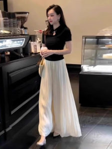 High Waist Flowy Ice Silk Palazzo Pants Women
