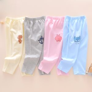 Pure Cotton Lightweight Air Conditioned Mosquito Proof Childrens Long Pants Summer Home Wear Sleepwear for Boys And Girls