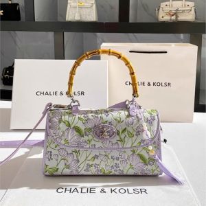 Túi Xách Nữ Mùa Hè Thêu Hoa Nhiều Màu Sắc Kiểu Dáng Thắt Nút Tre Phong Cách Trung Hoa Phối Cùng Áo Dài Hanfu Đeo Vai Đeo Chéo Có Khóa Kéo & Khóa Cài.