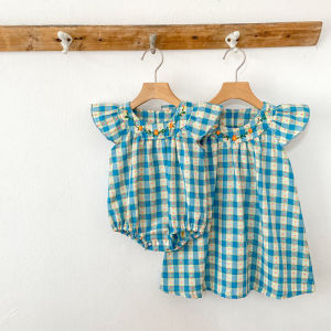 Sister Set Childrens Dress Toddler Pinafore Infant One-piece Summer New Korean Style
