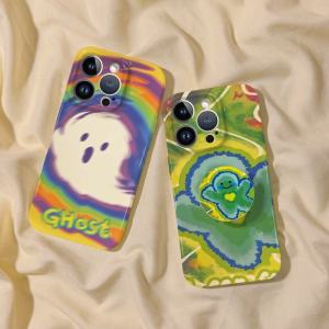 Colorful Oil Painting Stand Holder for OPPOA2Pro A97 5G Full Cover Hard Silicone A53s A1pro Korean Cartoon A35A92s Anti-fall A56sA58x Phone Case