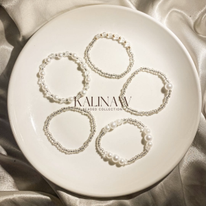 KALINAW Clear Translucent Beaded Bracelet