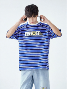 LANQISHUI | Retro Striped T-Shirt for Students