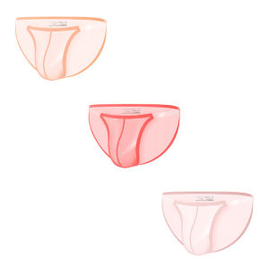 [Pants body picture] Transparent thin belt high fork mens boys briefs ultra-thin ice silk sports fitness breathable quick-drying inner