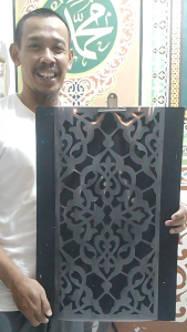 Stensil ornamen tiang type F