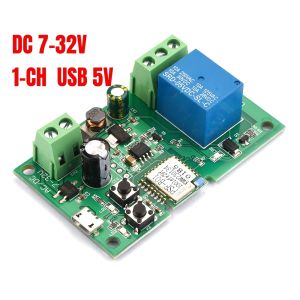 Ewelink Wifi RF Switch Module DC7-32V Wifi Relay Module Remote Control Self-lock Wireless Delay Relay for Smart Intelligent Home
