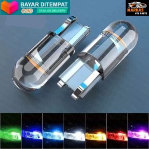 2pcs Lampu Led Kota Senja Sein T10 Glass Full Transparant COB 360°