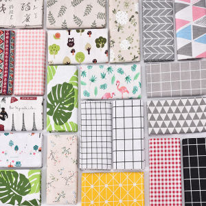 Cotton Linen Fabric Curtain Wholesale Sofa Background Cloth Ins Style Hanging Cloth Gingham Tablecloth Floral Cloth Clearance Sale