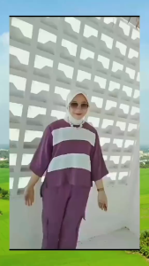 Promo Harga  Salur Set Jumbo Baju Setelan Celana Cargo Setelan Motif Salur Kombinasi