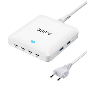 Sạc Để Bàn GaN 390W 4C2A Đa Cổng Sạc Nhanh Hiệu Suất Cao Phụ Kiện Sạc Tiết Kiệm Năng Lượng Cho Điện Thoại Và Máy Tính Bảng