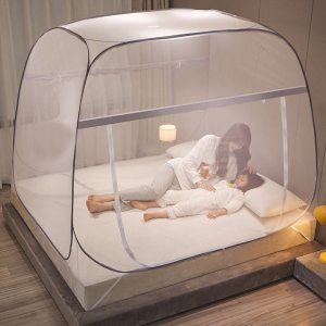 🔥ขายดีเป็นเทน้ำเทท่า🔥 มุ้ง มุ้งกันยุงทรงสี่เหลี่ยมแบบพับได้ 5ฟุต 6ฟุ กันแมลง กันยุงตมุ้งกันยุงพร้อมซิปติดตั้งด้านล่างเพื่อป้องกันเด็กตกจากเตียง