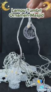 Lampu LED Ornamen Masjid / Lampu Tumbrl Lebaran / Lampu hias Lebaran / LED fairy string lampu Masjid