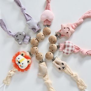 Pacifier Chain Baby Pacifier Cartoon Animal Chain Clip Canvas Hanging Decoration Anti Drop Chain Baby Anti Drop Chain