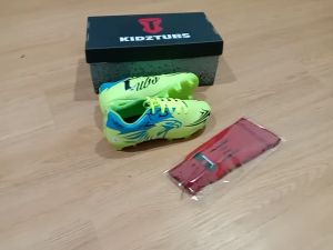 Sepatu Sepak Bola Anak Laki-laki Usia 6-10 Tahun PAUD TK SD SMP Kelas 1 2 3 4 5 6 7 8 9 0 Tahun - KIDZTUBS17511123 - Sepatu Bola Anak Gratis Kaos Kaki - Size Normal (OPT)
