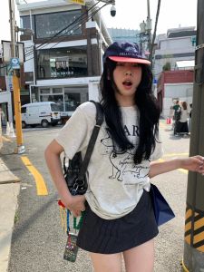 Nabi Korean Style Fashionable Low Waist Cool Pants Stripes Miniskirt All-Match Tutu Slim Looking A- line Culottes Bodycon Dress