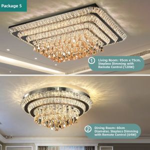 LEITONG | Modern Minimalist Lighting Package Crystal Ceiling Light