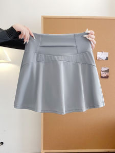 LANMENGYA | Gray Back Pocket Slim A-Line Yoga Skirt