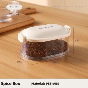 Food Grade Spices Organizer Multi-Compartments Storage Box