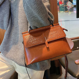 Womens Large Capacity Crocodile Pattern genuine leather Handbag Fashion Luxury Designer Brand Large Capacity Leisure Bags
