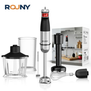 rouny | ROUNY 6-in-1 Hand Blender Set Max 1500W Immersion Stick Blender with Stainless Steel Blades for Home Kitchen