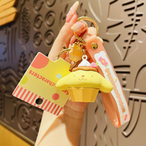 Sanrio Snack Series Clow M Keychain Cute Hello Kitty Pacha Dog Schoolbag Pendant Vehicle Key Chain Female