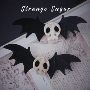 Original Handmade Halloween Bat Skeleton Hair Clip Edge Clip Monster Candy Decorations Collection Dark Gothic Style