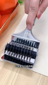 Noodle Knife Stainless Steel Noodle Cutter Manual Noodle Knife Green Onion Pepper Noodle Knife Kitchen Tools