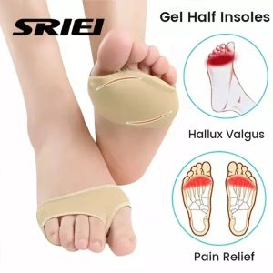 SRIEI1 Pair Forefoot Cushion Orthopedic Tool Pain Relief Mortons Neuroma Insoles Toe Seperator New Metatarsal Gel Foot Care Half Yard Pads