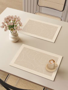 ผ้าปูโต๊ะแบบหนังกันน้ำกันความร้อนสำหรับโต๊ะอาหารสไตล์ Hotel Western Dining Light Luxury Style PVC Modern Simple Bifer CDD-01